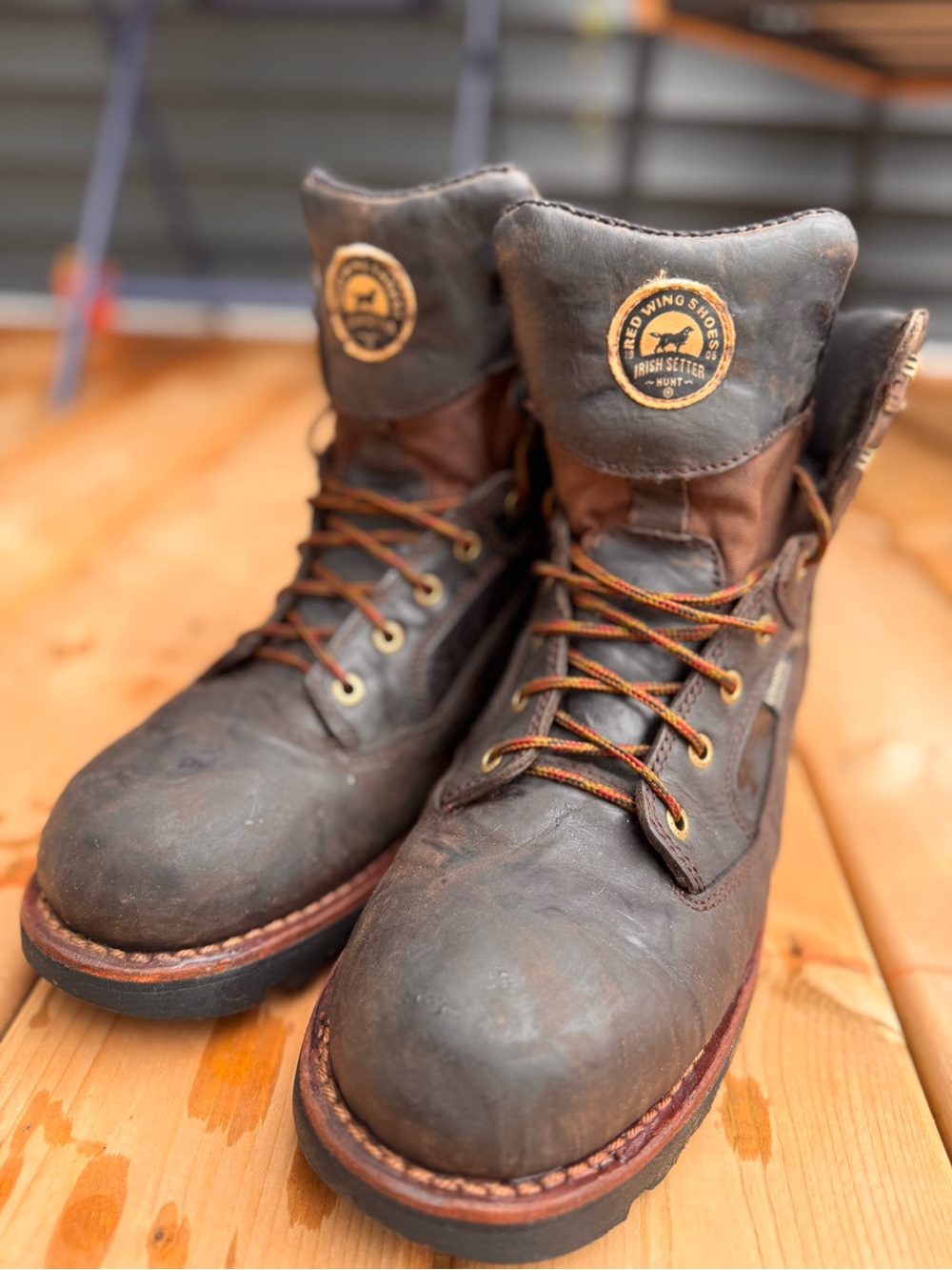 Red Wing Irish Setter Shoes Brown Leather Men's Work Boots